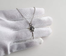 Load image into Gallery viewer, Sterling Silver Long Stemmed Rose Charm
