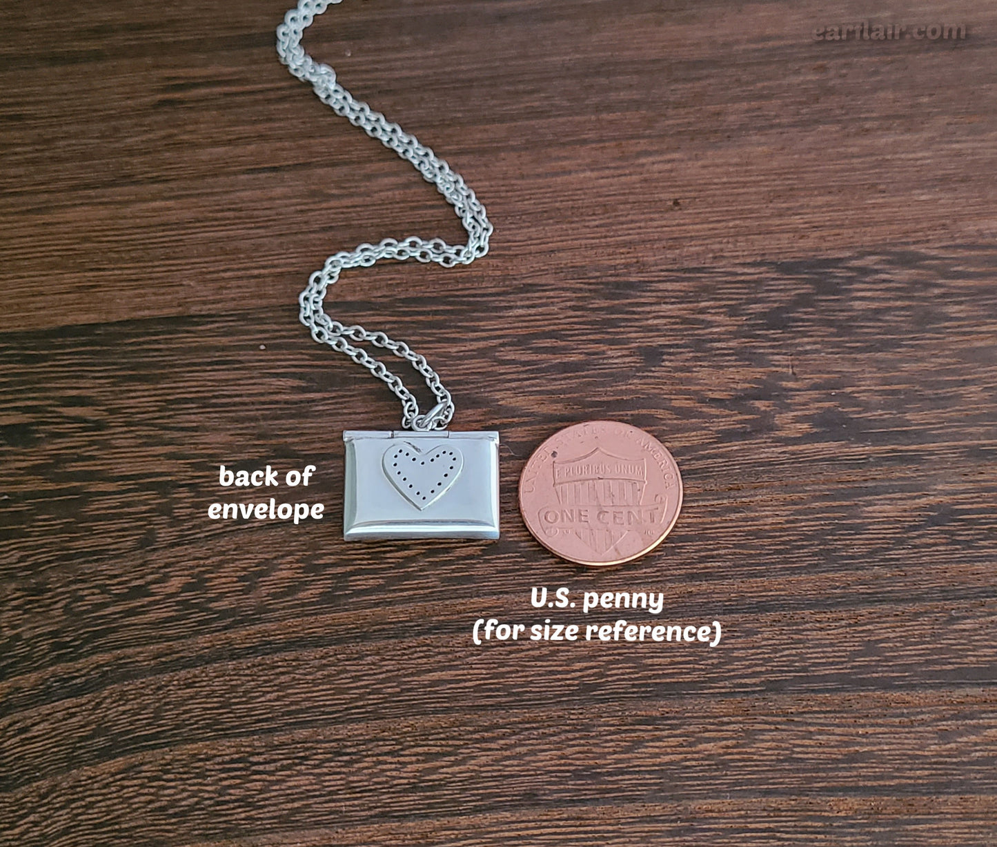 Sterling Silver Envelope Locket Necklace