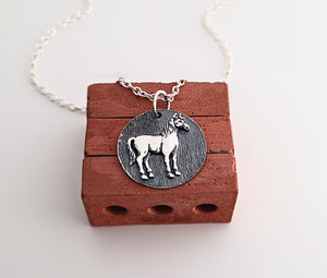 Sterling Silver Horse Coin Charm