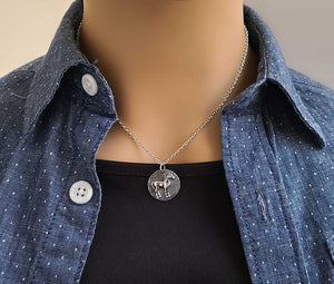 Sterling Silver Horse Coin Charm