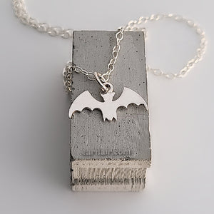 Sterling Silver Bat Charm Necklace