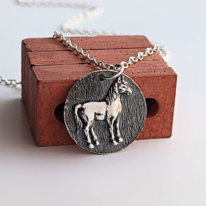 Sterling Silver Horse Coin Charm