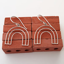 Load image into Gallery viewer, Sterling Silver Wire Rainbow Earrings -- E260
