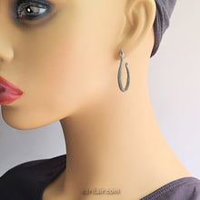 Load image into Gallery viewer, Sterling Silver Realistic Textured Snake Hoops
