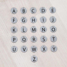 Load image into Gallery viewer, Stainless Steel Round Initial Necklace
