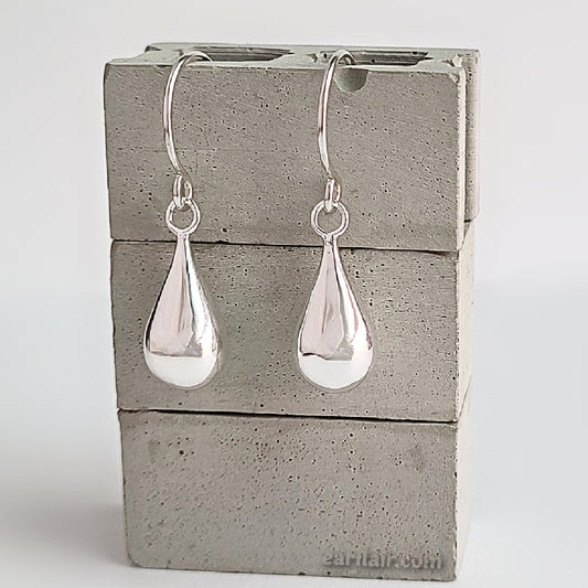 Sterling Silver Elegant Teardrop Dangle Earrings -- E203