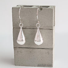 Load image into Gallery viewer, Sterling Silver Elegant Teardrop Dangle Earrings -- E203

