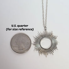 Load image into Gallery viewer, Sterling Silver Spikey Sunburst Pendant -- EF0181
